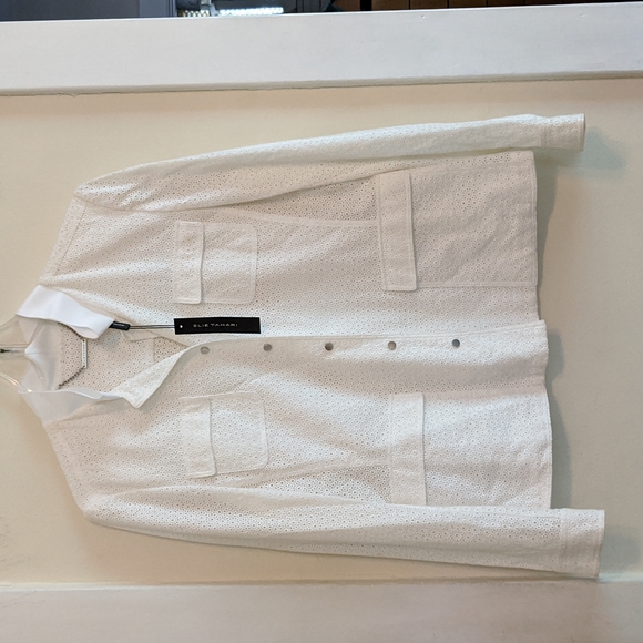 Elie Tahari Jackets & Blazers - NWTs Elie Tahari Ivory Eyelet Cotton Andie Jacket size 12